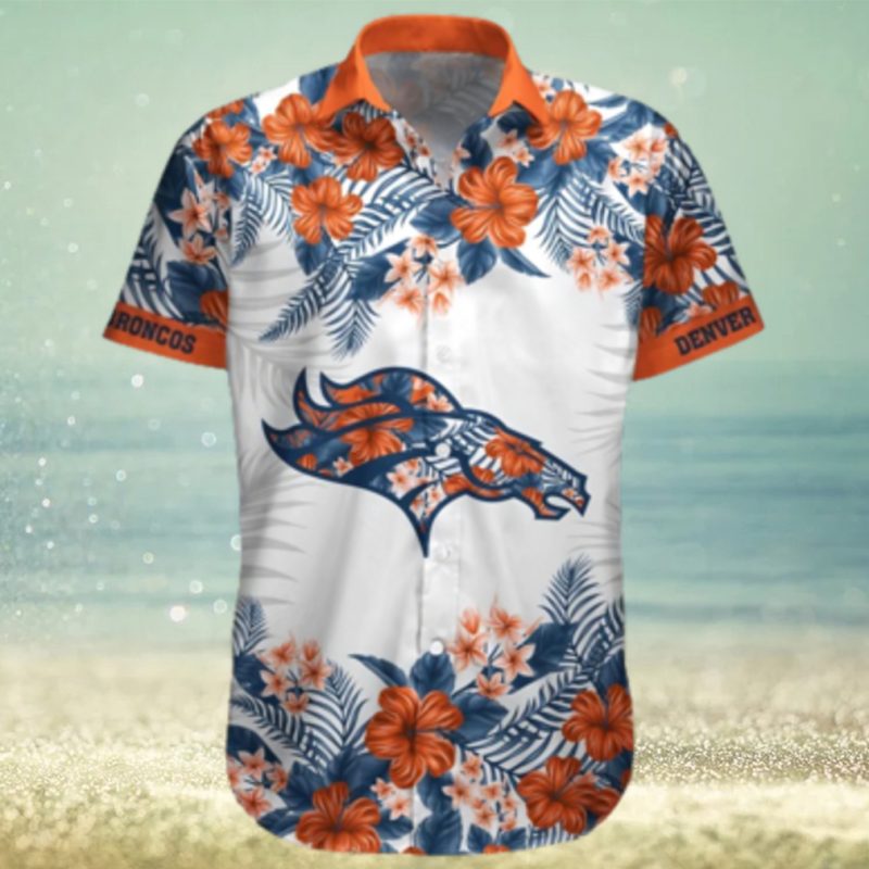 Denver Broncos Summer Beach Shirt and Shorts Full Over Print