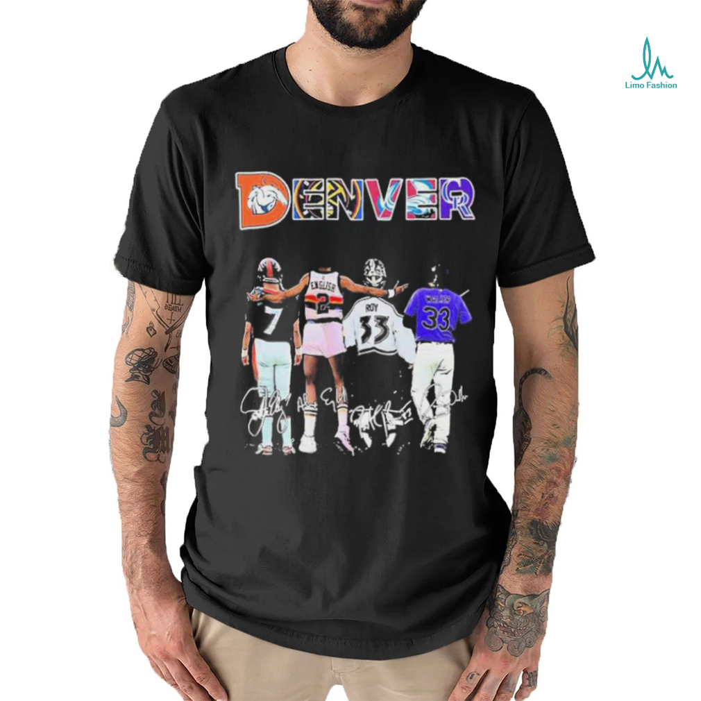 Denver Sports Teams Player Signatures Shirt