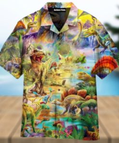 Dinosaur Jurassic Dinosaur Art Style Jurassic Park Hawaiian Shirt