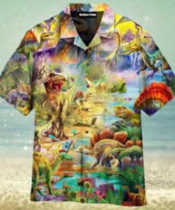 Dinosaur Jurassic Dinosaur Art Style Jurassic Park Hawaiian Shirt