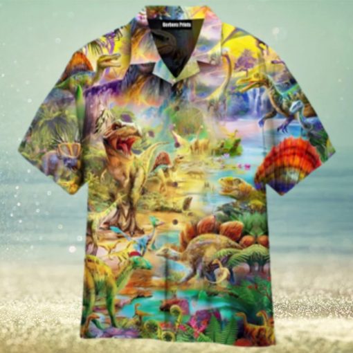 Dinosaur Jurassic Dinosaur Art Style Jurassic Park Hawaiian Shirt