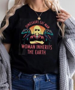 Dinosaurs Eat Man Woman Inherits The Earth Dinosaur Sunset T Shirt
