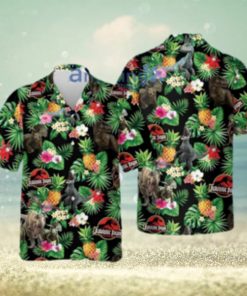 Dinosaurs Pineapple Tropical Flower Summer Jurassic Park Hawaiian Shirt