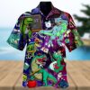 Dinosaur Skeleton Seamless Grunge Pattern Trending Dinosaur Hawaiian Shirt