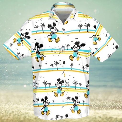 Disney Mickey Mouse Walking On Beach Hawaiian Shirt