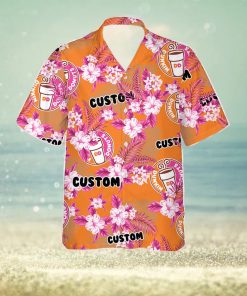 Dunkin Donuts Hawaiian Shirt Flowers Pattern Personalized Gift Men And Women