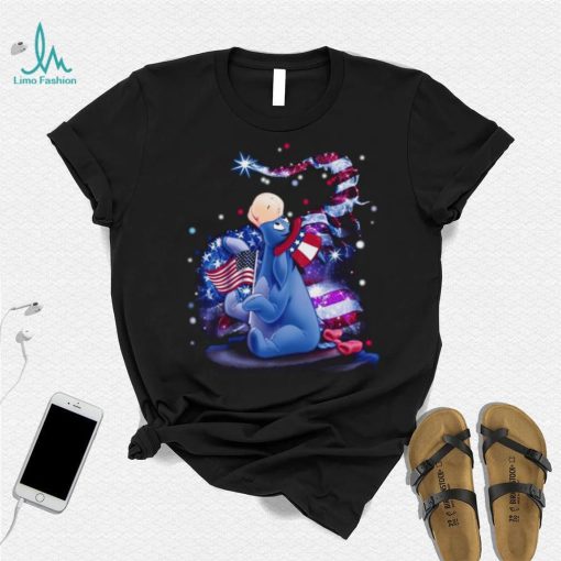 Eeyore Winnie The Pooh Disney 4th Of July Colorful Disney Graphic Cartoon Cotton S Clothing Men Women 2023 t Shirt