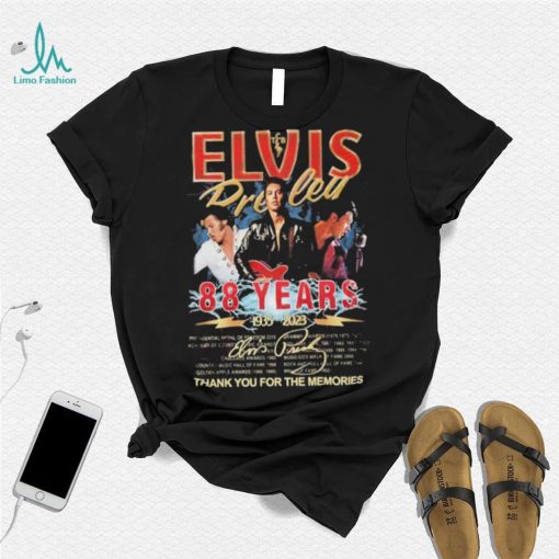 Elvis Presley 88 Years 1935 – 2023 Thank You For The Memories T Shirt