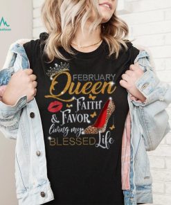February Queen Birthday Loving My Blessed Life Leopard Heel T Shirt