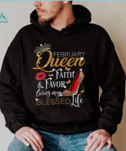 February Queen Birthday Loving My Blessed Life Leopard Heel T Shirt