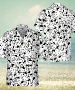 Funny Cow Doodle Pattern Hawaiian Shirt, Cow Shirt For Men & Women, Funny Cow Print Shirt