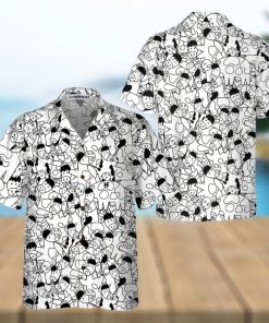 Funny Cow Doodle Pattern Hawaiian Shirt, Cow Shirt For Men & Women, Funny Cow Print Shirt