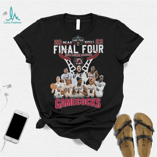 Funny South Carolina Gamecocks all team 2023 ncaa women’s final four signatures shirt