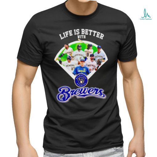 Funny life is better with Milwaukee Brewers baseball team shirt