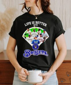 Funny life is better with Milwaukee Brewers baseball team shirt