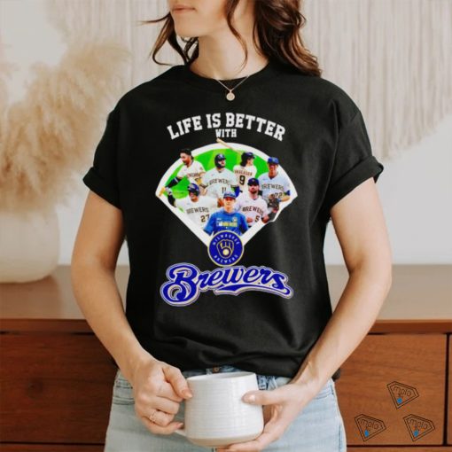 Funny life is better with Milwaukee Brewers baseball team shirt