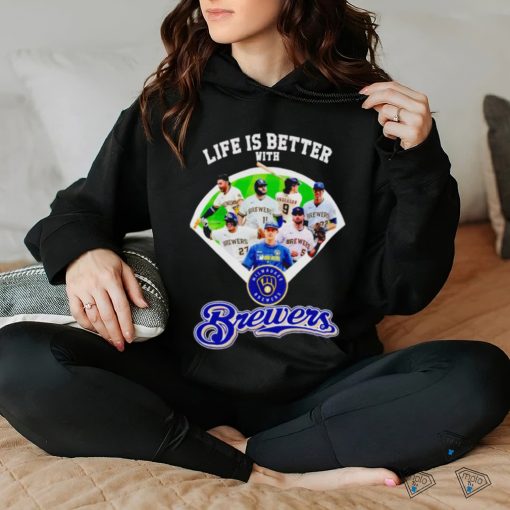 Funny life is better with Milwaukee Brewers baseball team shirt