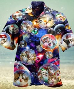 Galaxy Cats In Bubble Hawaiian Shirt