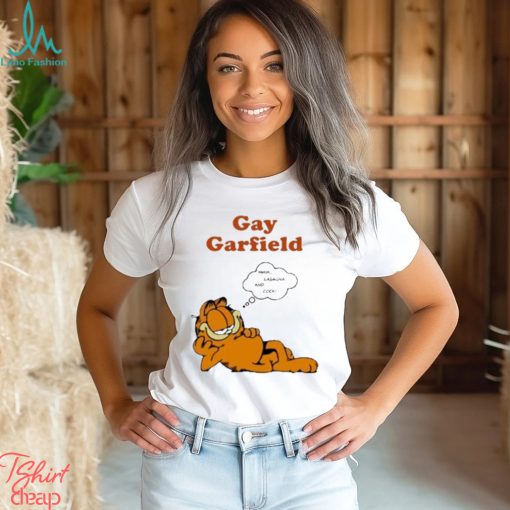 Gay Garfield lasagna and cock t shirt