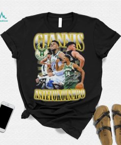 Giannis Antetokounmpo Milwaukee Bucks 2023 Signature t shirt