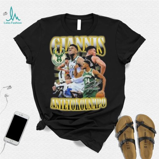 Giannis Antetokounmpo Milwaukee Bucks 2023 Signature t  shirt