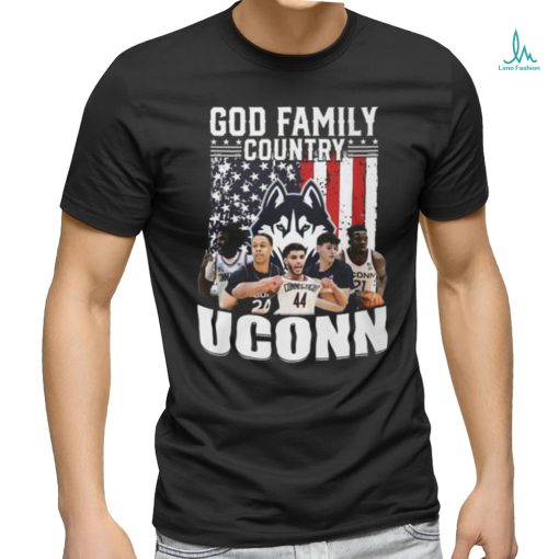 God Family Country UConn Huskies Basketball T Shirt