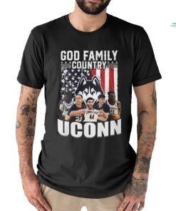 God Family Country UConn Huskies Basketball T Shirt