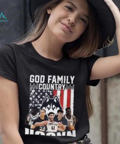 God Family Country UConn Huskies Basketball T Shirt