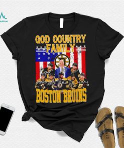 God country family Boston Bruins American flag 2023 signature shirt