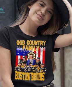 God country family Boston Bruins American flag 2023 signature shirt