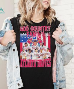God country family atlanta braves team player american flag shirt