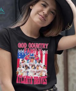 God country family atlanta braves team player american flag shirt