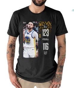 Golden State Warriors 123 – 116 Kings 2023 NBA Playoffs matchup final score shirt