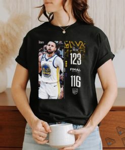 Golden State Warriors 123 – 116 Kings 2023 NBA Playoffs matchup final score shirt