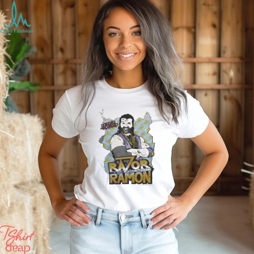 Gray Razor Ramon wwe tri blend the bad guy t shirt