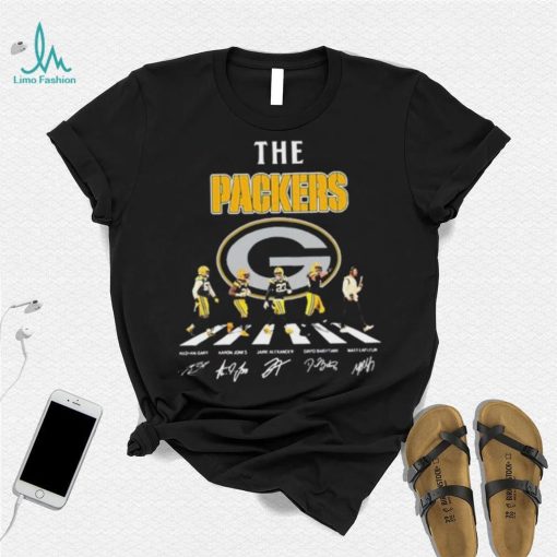 Green Bay Packers Walking Abbey Road Signatures Shirt