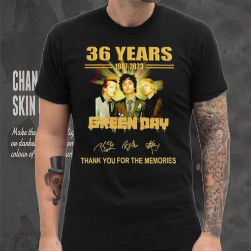 Green Day 36 years 1987 – 2023 thank you for the memories band shirt