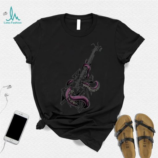 Guitar Evil Octopus art shirt