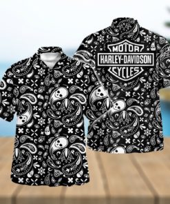 HDM Bandana Skull Pattern Hawaiian Shirt and Short