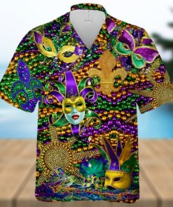 Happy Mardi Gras Hawaiian Shirt Masks Summer Shirt, Hawaiian Shirt