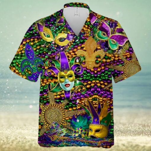 Happy Mardi Gras Hawaiian Shirt Masks Summer Shirt, Hawaiian Shirt