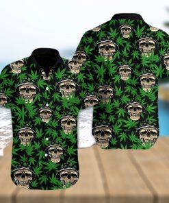 Hawaii Shirt – Mega Cool Skull Weed Cannabis Tropical Hawaiian Aloha Shirt