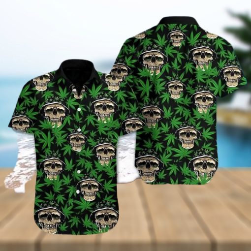 Hawaii Shirt – Mega Cool Skull Weed Cannabis Tropical Hawaiian Aloha Shirt