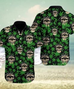 Hawaii Shirt – Mega Cool Skull Weed Cannabis Tropical Hawaiian Aloha Shirt