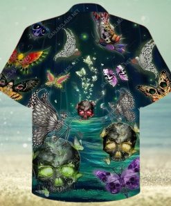 Hawaiian Aloha Shirts Butterfly Skull 1