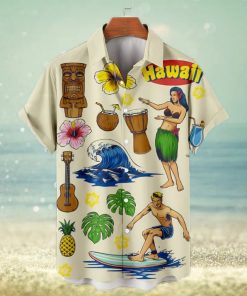 Hawaiian Beach Surf Short Sleeve Shirt