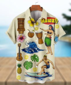 Hawaiian Beach Surf Short Sleeve Shirt