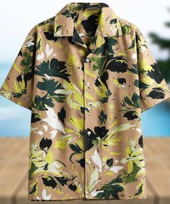 Hawaiian Floral Shirt for Men Short Sleeve Tropical Aloha Shirt Casual Beach Slim Fit Athletic Button Up Tee Tops