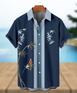 Hawaiian Parakeet Color Block Short Sleeve Shirt