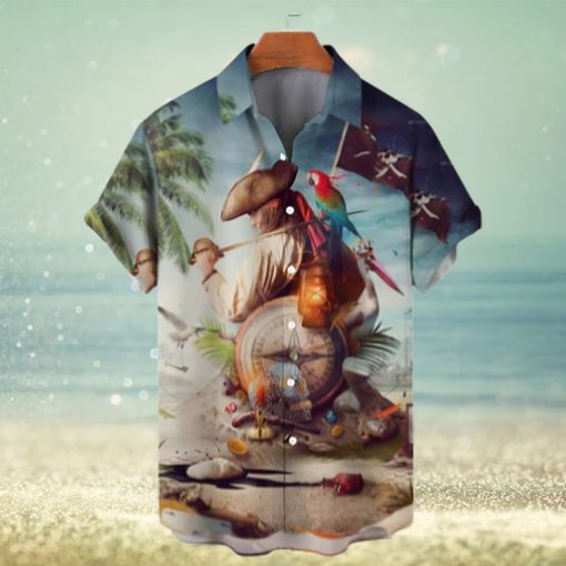 Hawaiian Parrot Pattern Men’s Short Sleeve Shirt